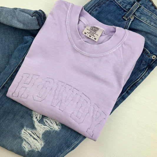 HOWDY Embroidered Comfort Colors Tee