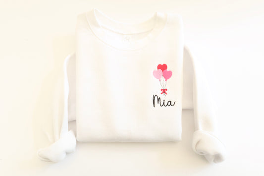 Heart Bouquet Monogrammed Valentines Crew
