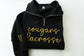 Embroidered Script Quarter Zip Pullover with Sleeve Embroidery
