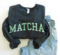 Varsity MATCHA Embroidered Crew