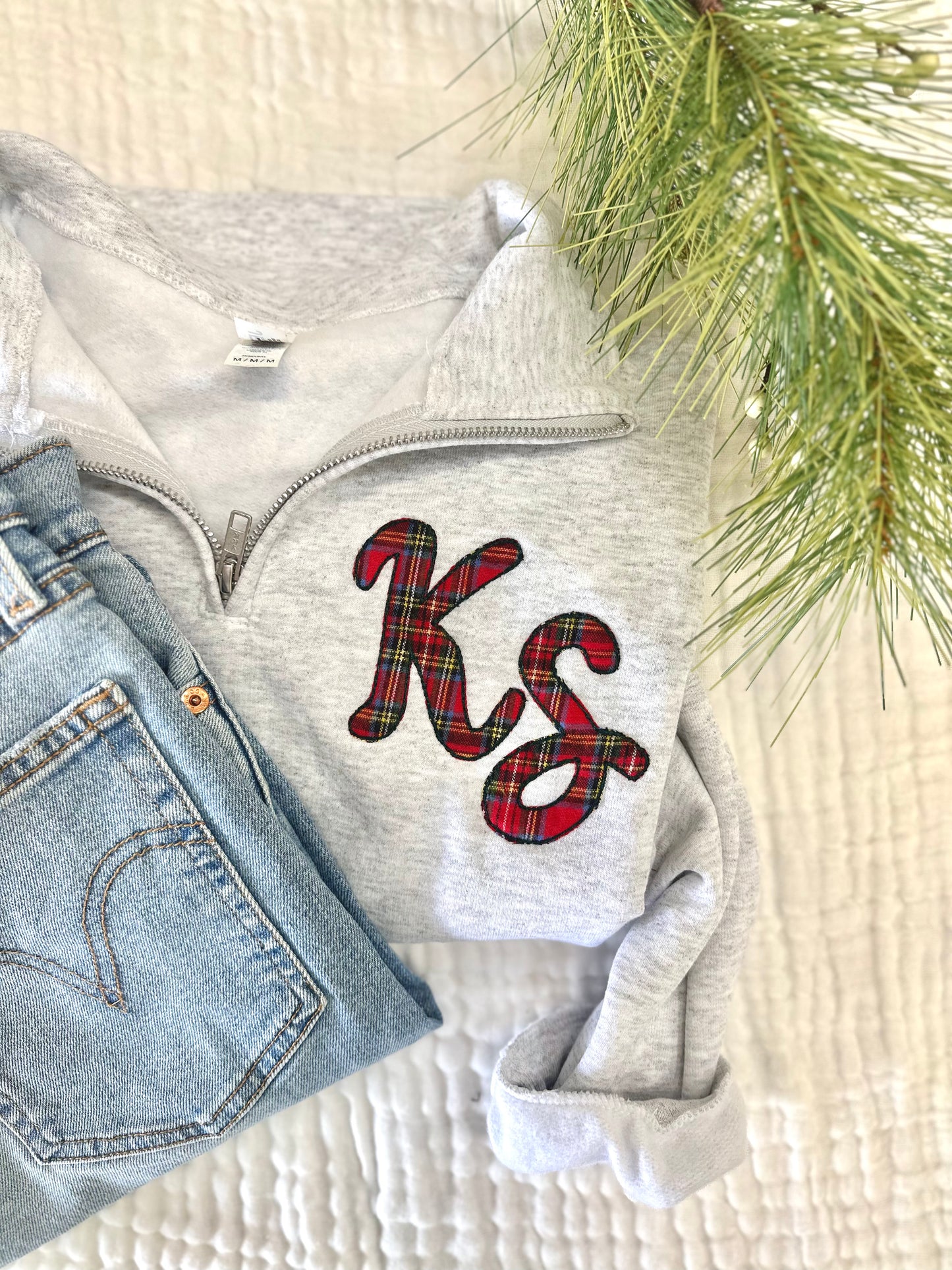 Adult Christmas Monogrammed Crew