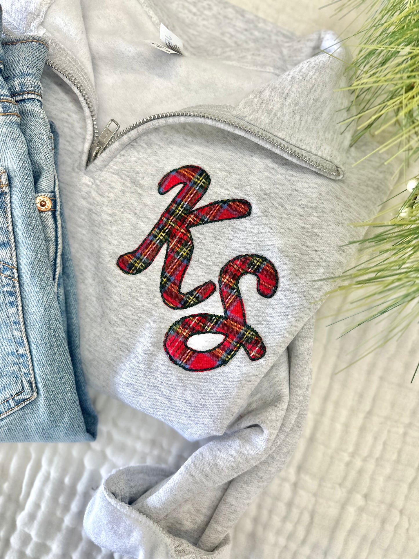 Adult Christmas Monogrammed Crew