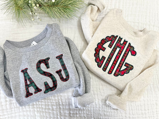 Mongrammed Toddler Christmas Crewneck Sweatshirt