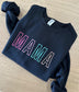 MAMA Multicolored Embroidered Crew