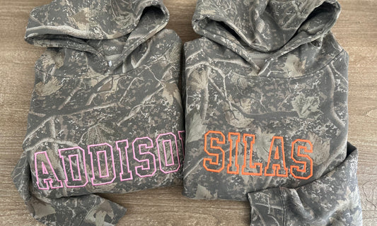 Kids Personalized Deadwood Camo Hooded Sweatshirt