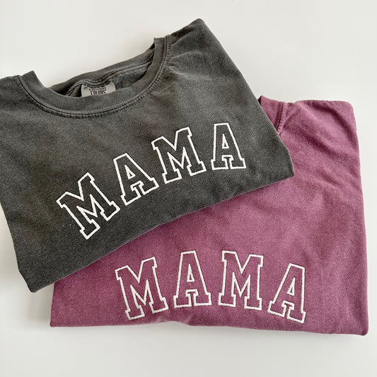 Mama Embroidered Comfort Colors Tee