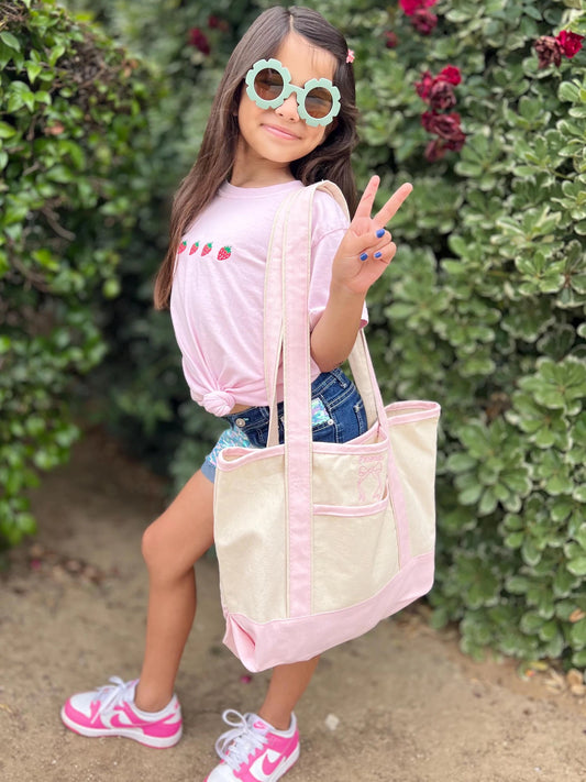 Kids Strawberry Embroidered Comfort Colors Tee