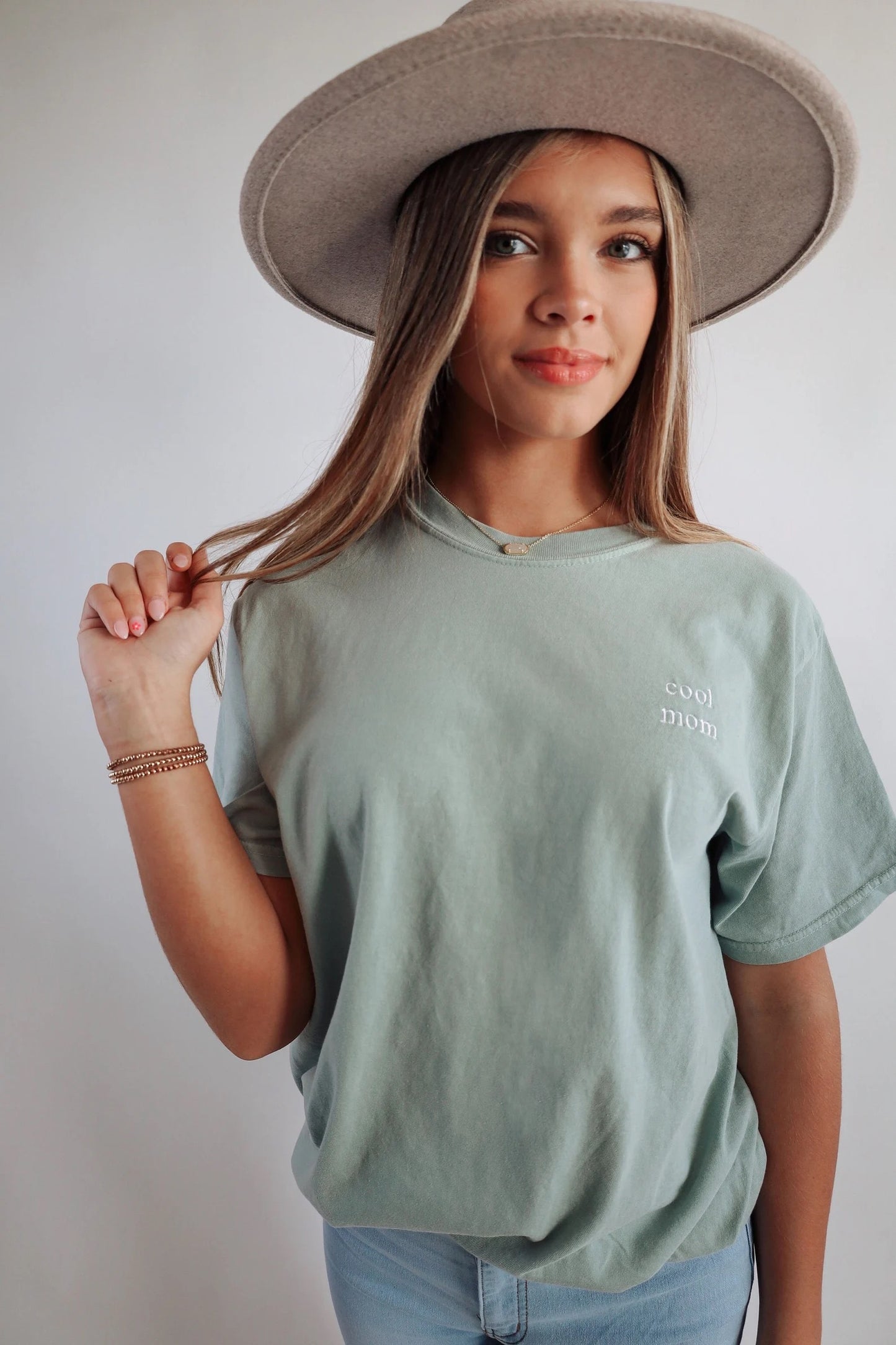 Cool Mom Minimal Embroidered Tee