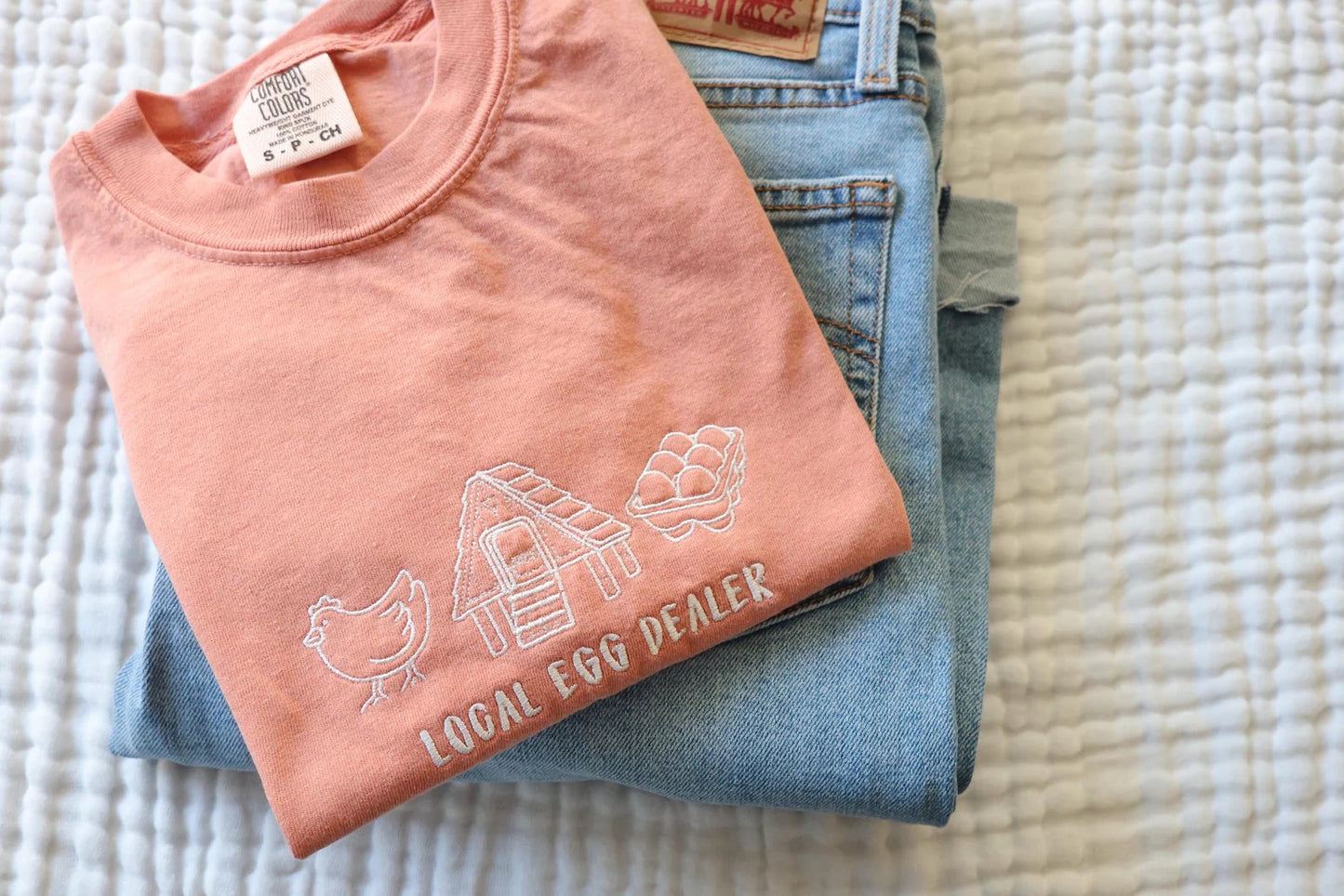 Local Egg Deal Embroidered Tee