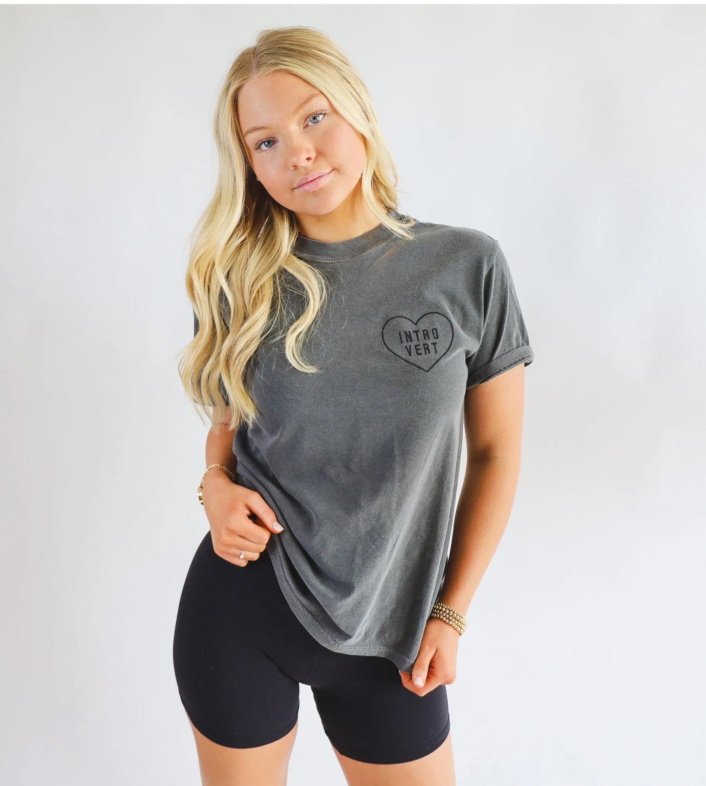 Introvert Embroidered Tee