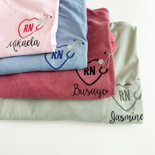 Personalized RN Stethoscope Tee