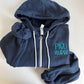 PICU Nurse Embroidered Zip Up Hoodie