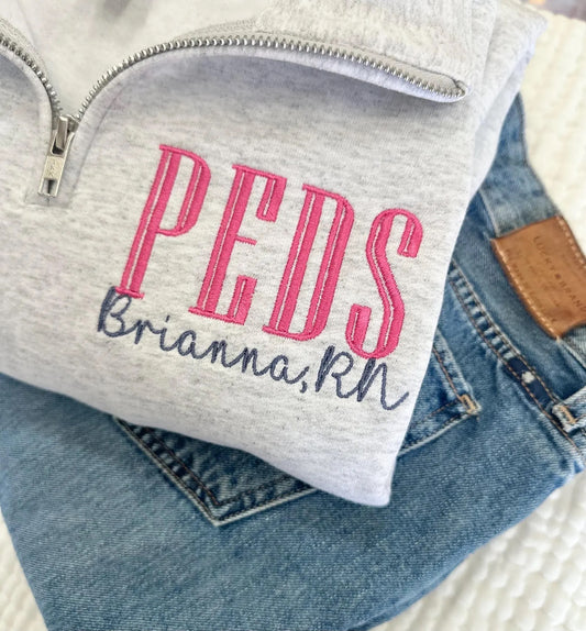 Personalized PEDS Embroidered Quarter Zip