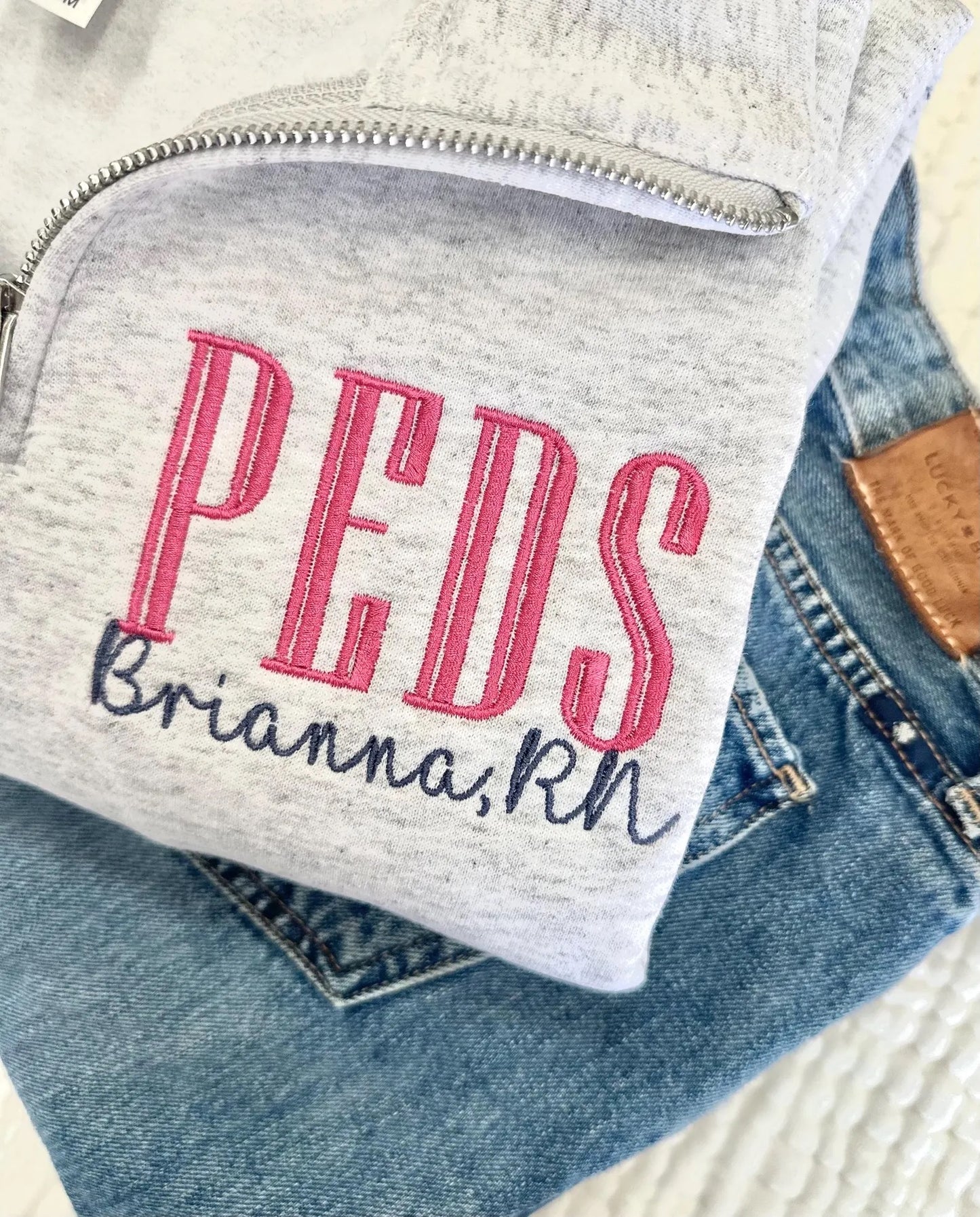Personalized PEDS Embroidered Quarter Zip