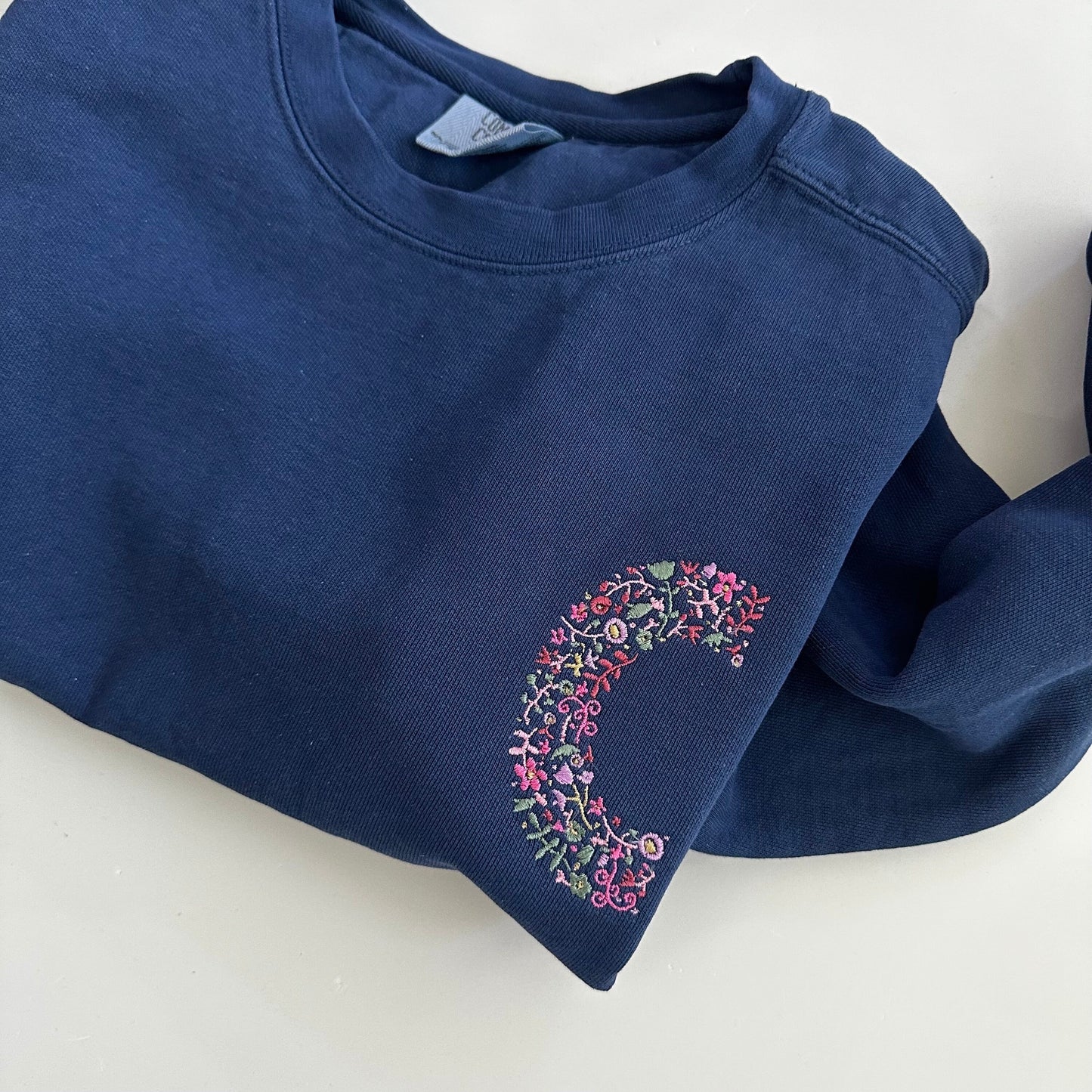 Floral Monogrammed Comfort Colors Crewneck