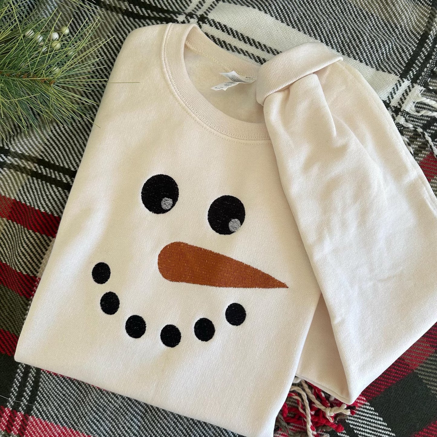 Minimal Adult Snowman Crewneck