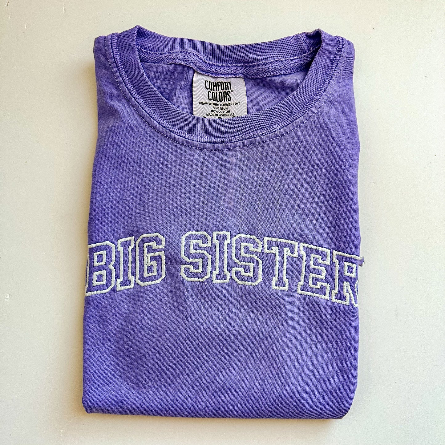 Big Sister Embroidered Comfort Colors Tee