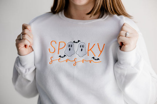 Spooky Season Embroidered Crew