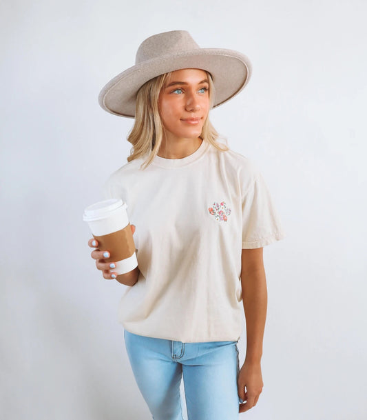 Floral Paw Print Dog Lover Tee