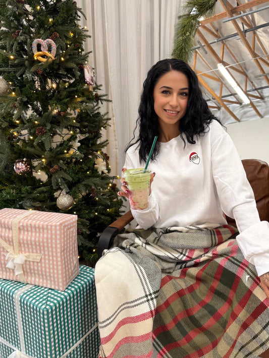 Minimal Santa Crewneck Sweatshirt