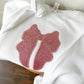Glitter Coquette Bow Appliqued Crewneck Sweatshirt