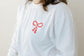 Candy Cane Bow Comfort Colors Long Sleeve