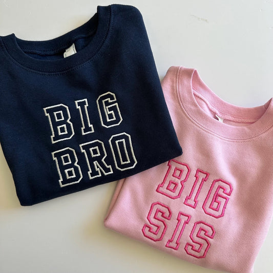 Big Bro Big Sis Toddler Crewneck Sweatshirt