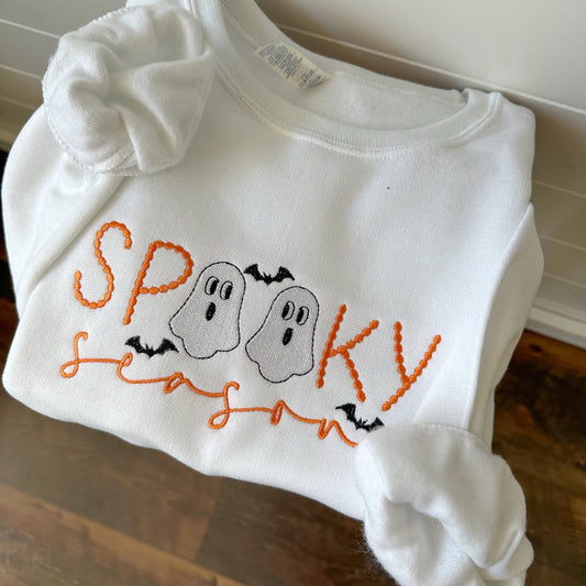 Spooky Season Embroidered Crew