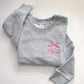 Toddlers Girl Monogrammed Bow Crewneck