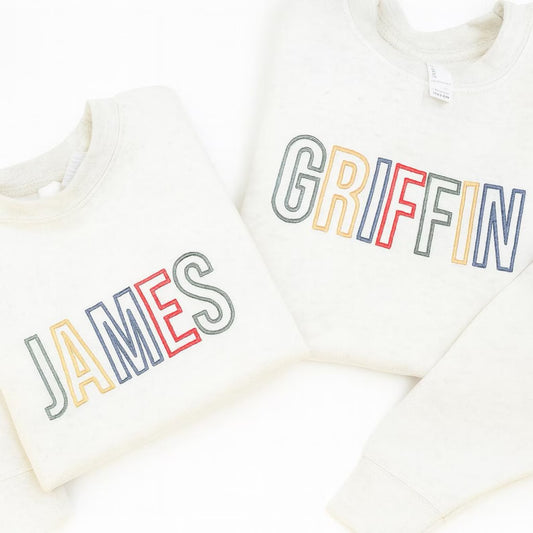 Toddler Boys Multicolor Name Sweater