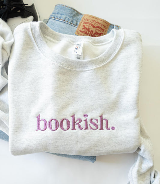 Bookish Embroidered Crewneck Sweatshirt