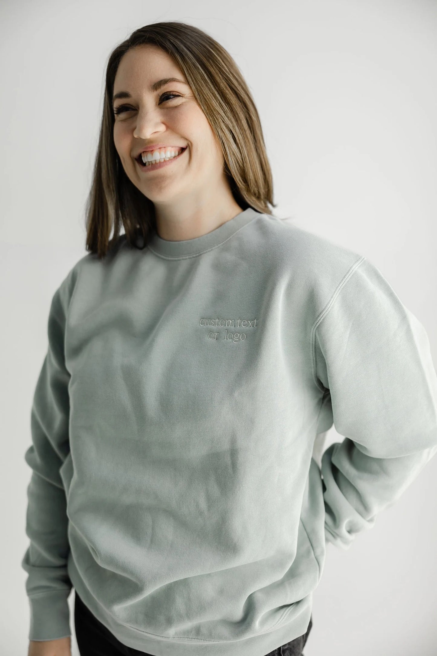 Personalized Independent Pigment Dyed Crewneck Sweatshirt (custom logos only)