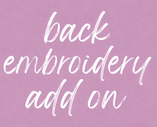 Back Embroidery Add On