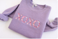 XOXO Floral Embroidered Toddler Valentines Day Crew