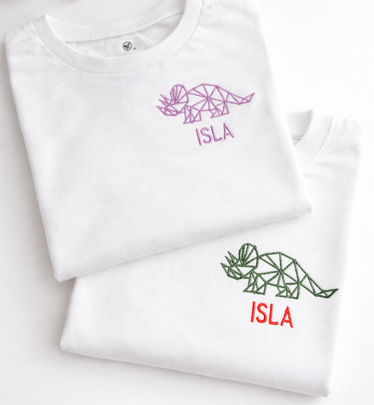 Personalized Toddler Name Dinosaur Tee