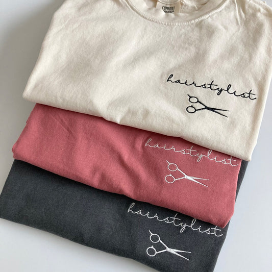 Hairstylist Embroidered Tee
