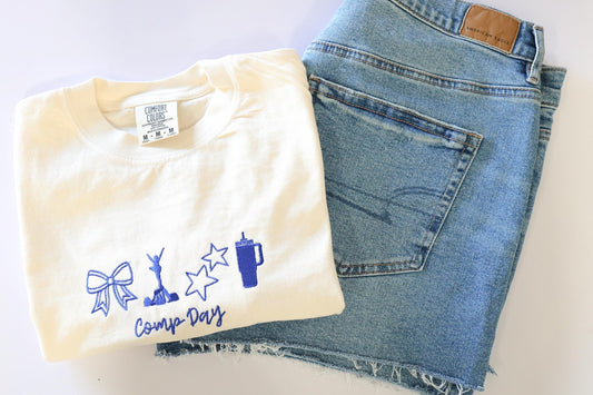 Cheer Comp Day Embroidered Tee