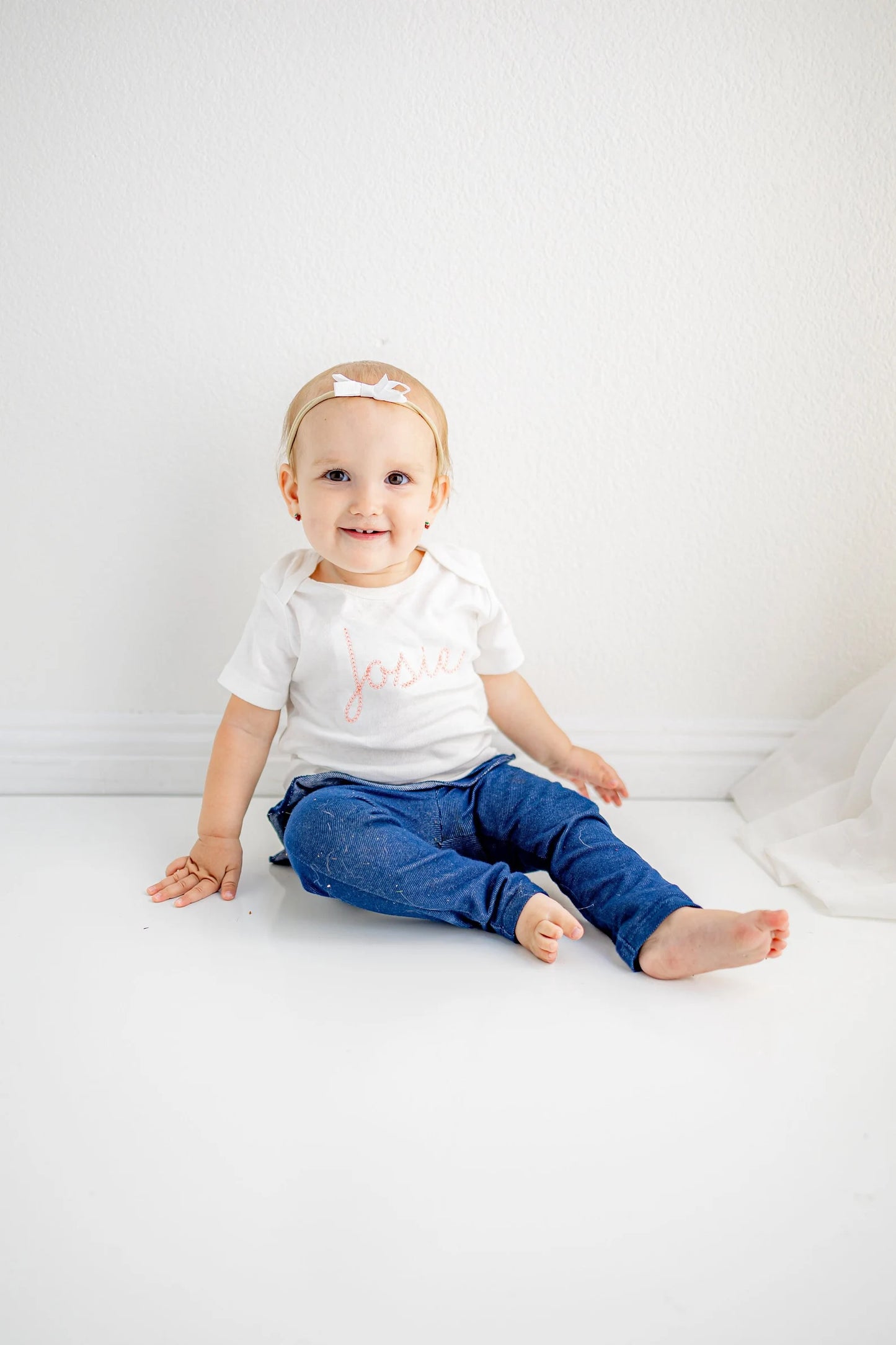 Personalized Chain Stitch Baby Name Bodysuit