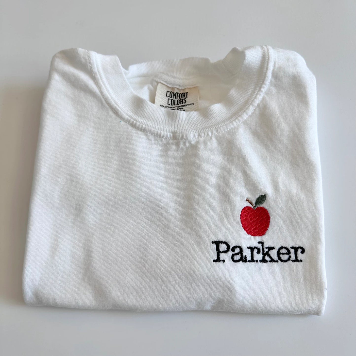 Kids Back to School Name + Apple Tee