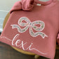 Girls Personalized Bow Appliqué Crewneck Sweater