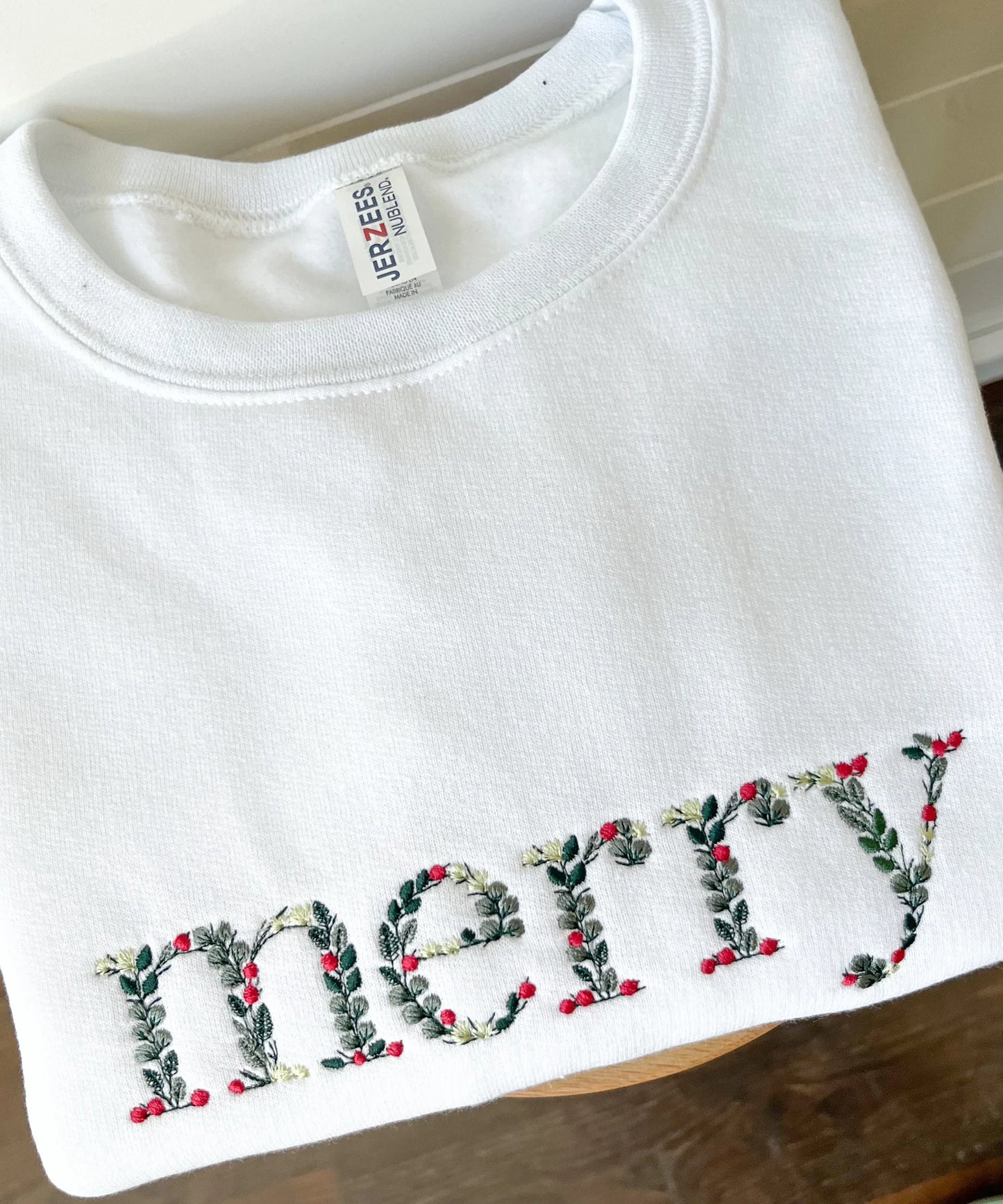 Floral Merry Christmas Crew