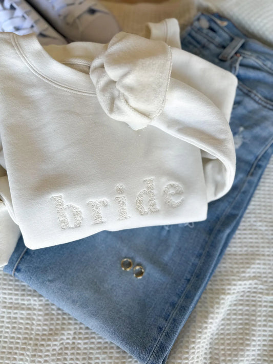 Floral Bride Crewneck Sweatshirt