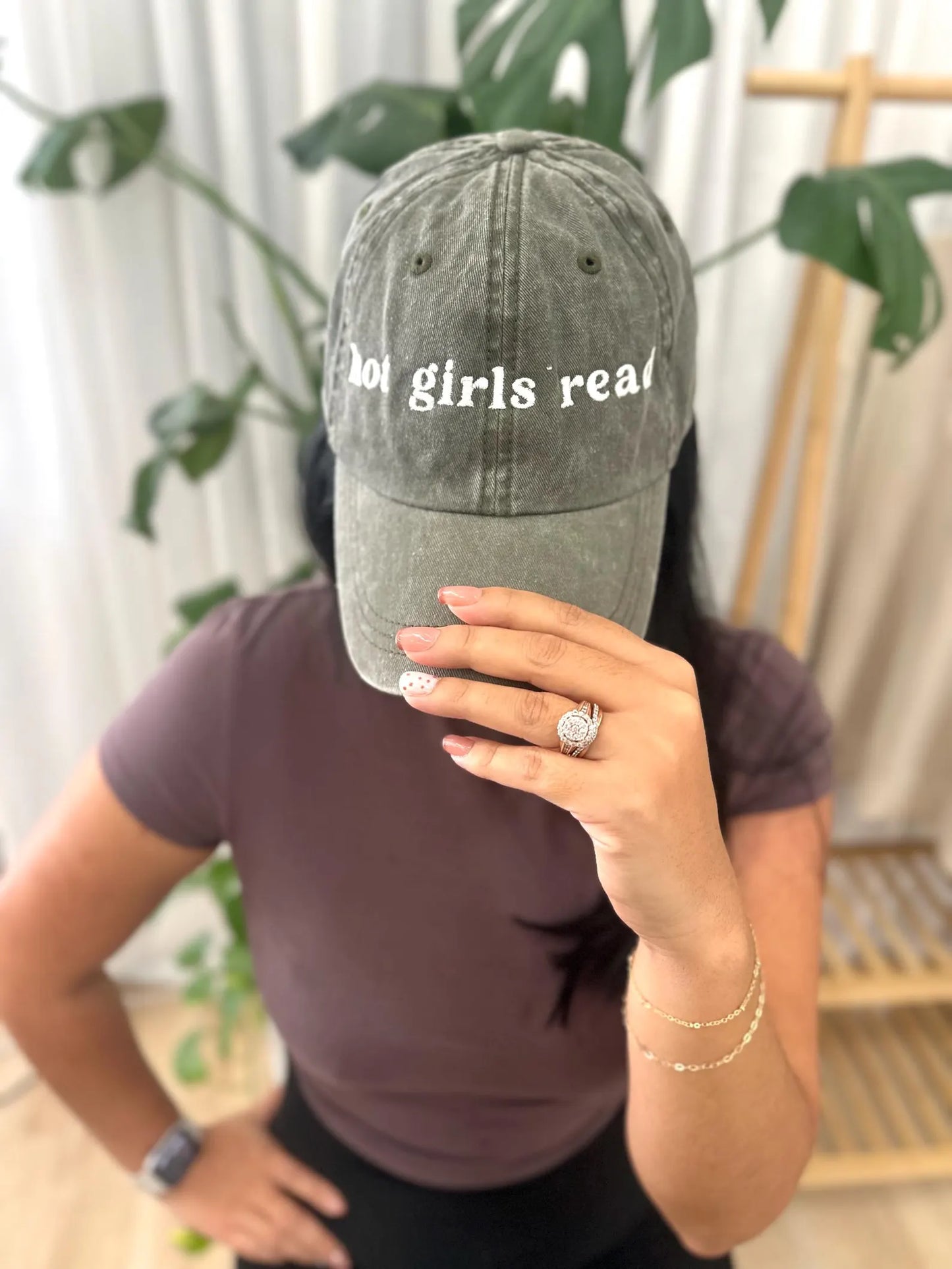 Hot Girls Read Embroidered Hat