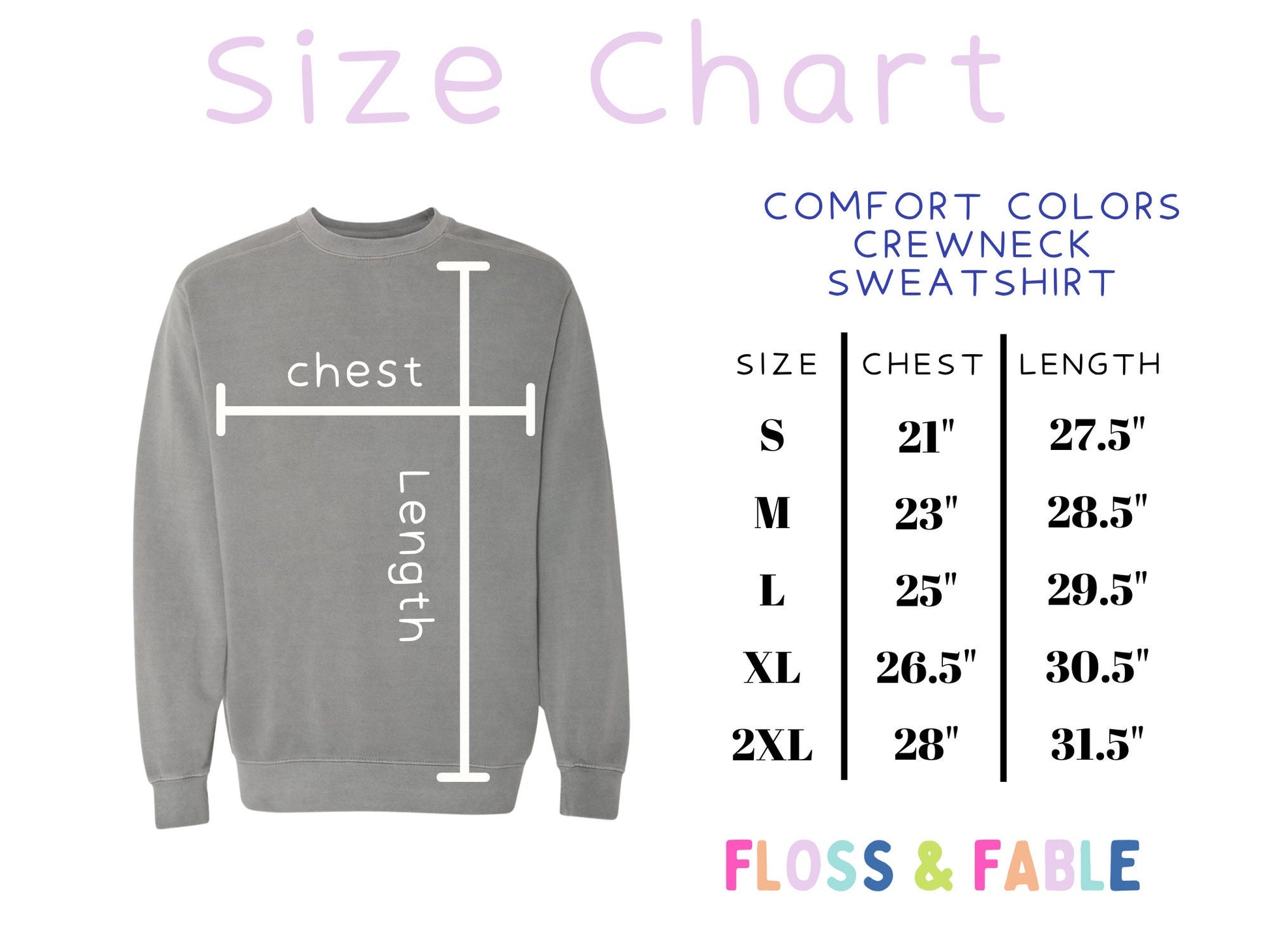 Comfort Colors Custom Text Embroidered Crewneck Sweatshirt - Sweater Pullover - Simple Minimal - School - Teacher - Business