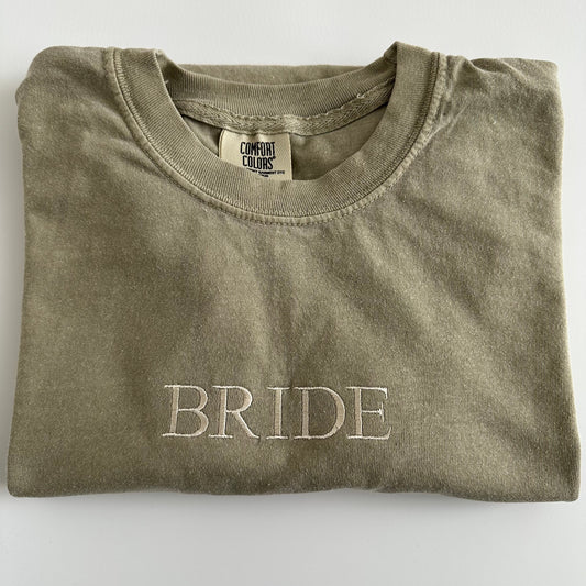 Comfort Colors Bride Tee - Unisex Short Sleeve Shirt - Wife Bridal - Oversized Crewneck - Womens Tees - Wedding Gift - 2023 Wedding