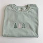 Embroidered Comfort Colors Christmas Tree Tee - Simple Minimal Embroidered Shirt - Holiday Christmas T Shirt - Oversized Shirt for Women