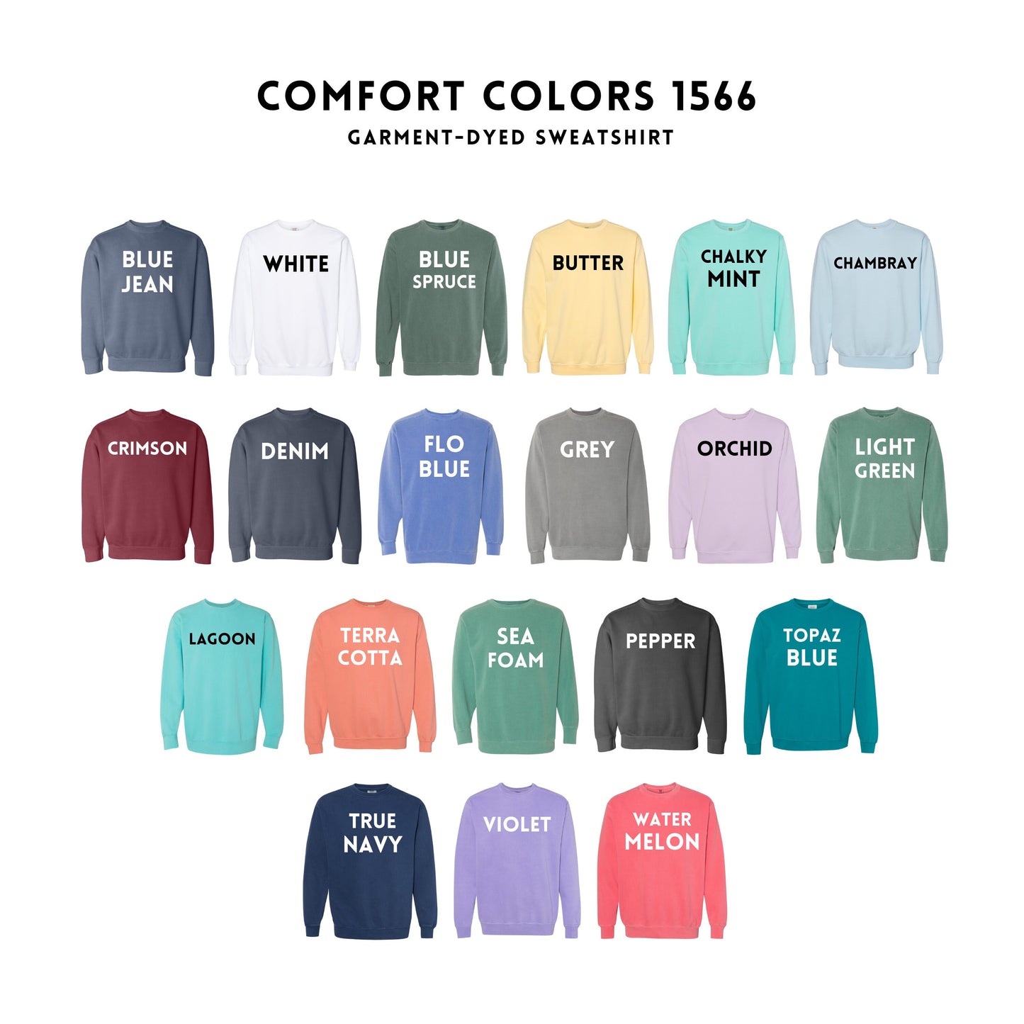 Fish Trio Embroidered Comfort Colors Crewneck - Fishing Sweatshirt - Minimal Fishing Sweater - Trout Trio Sweater