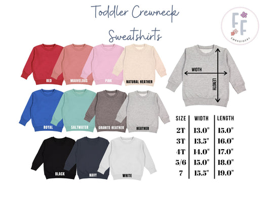 Custom Embroidered Name Sweatshirt  - Block Letter Pullover - Personalized - Sweater - Monogram Block Letter - Toddler Boy - Primary Colors