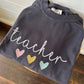 Comfort Colors Embroidered Teacher T Shirt - Womens Teach Short Sleeve T Shirt - Teacher Appreciation - Cute Teacher Tee