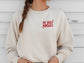 Embroidered O Holy Night Crewneck Sweatshirt - Jerzees Sweater- Faith Christmas - Holiday Apparel for Women - Christian Sweater